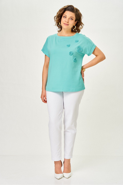 Джемпер Rumoda 2288 бирюзовый - фото 8