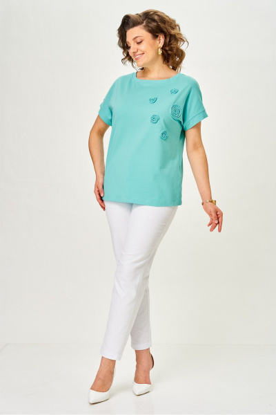 Джемпер Rumoda 2288 бирюзовый - фото 7