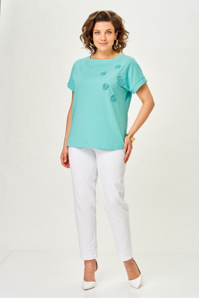 Джемпер Rumoda 2288 бирюзовый - фото 6