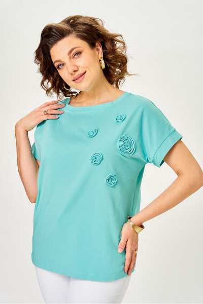 Джемпер Rumoda 2288 бирюзовый - фото 2