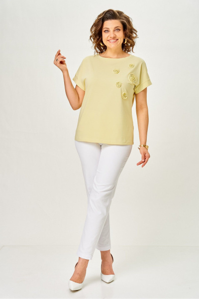 Джемпер Rumoda 2288 желтый - фото 7