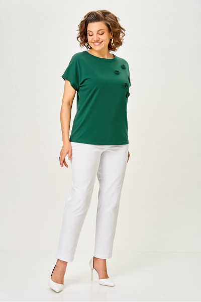 Джемпер Rumoda 2288 темно-зеленый - фото 8