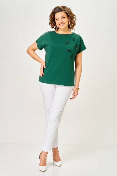 Джемпер Rumoda 2288 темно-зеленый - фото 7