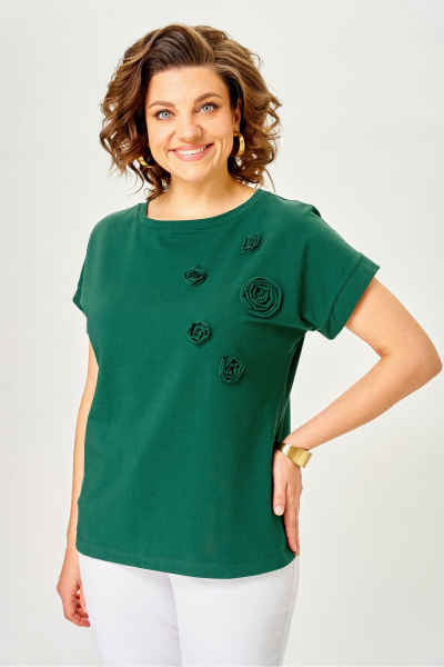 Джемпер Rumoda 2288 темно-зеленый - фото 3