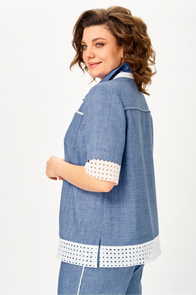 Брюки, жакет Vilena 1156 голубой - фото 11