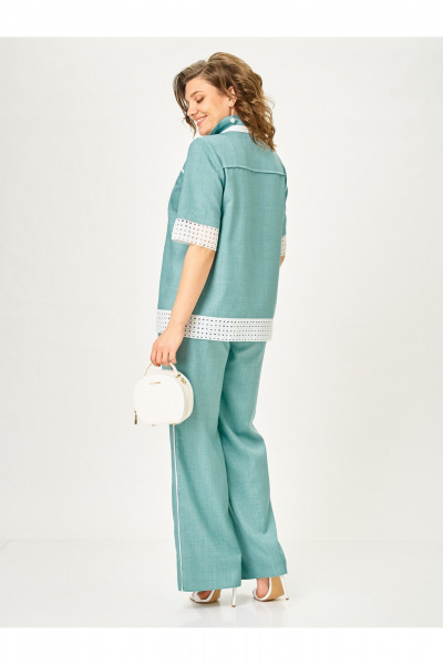 Брюки, жакет Vilena 1156 полынь - фото 11