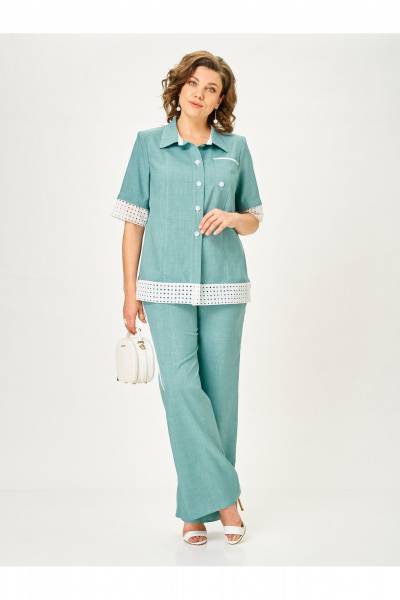 Брюки, жакет Vilena 1156 полынь - фото 8