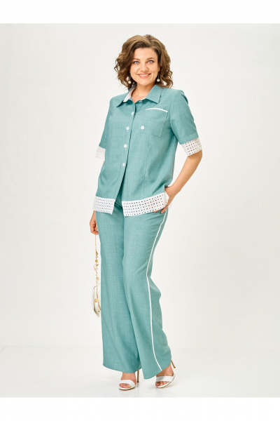 Брюки, жакет Vilena 1156 полынь - фото 6