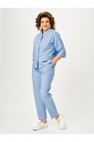 Брюки, жакет Vilena 1159 голубой - фото 4