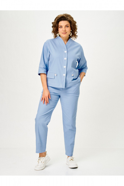 Брюки, жакет Vilena 1159 голубой - фото 3