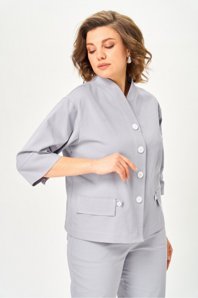 Брюки, жакет Vilena 1159 серый - фото 18