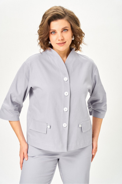 Брюки, жакет Vilena 1159 серый - фото 17