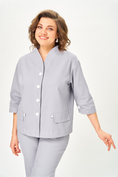 Брюки, жакет Vilena 1159 серый - фото 16