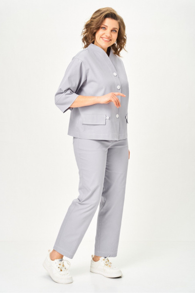 Брюки, жакет Vilena 1159 серый - фото 14
