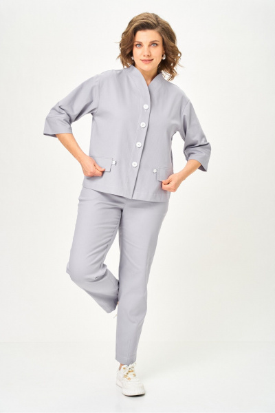 Брюки, жакет Vilena 1159 серый - фото 13