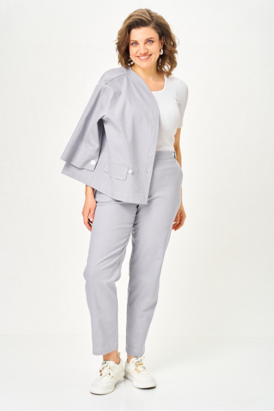 Брюки, жакет Vilena 1159 серый - фото 11