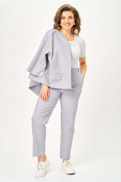 Брюки, жакет Vilena 1159 серый - фото 10