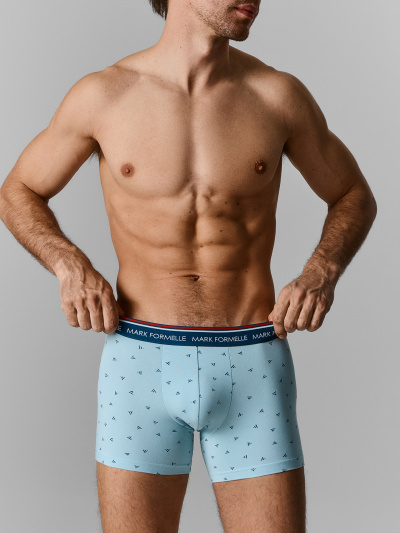Трусы Mark Formelle 411221-2/25-5278П-5 треугольники_на_серо_бирюзовом_изумруд - фото 2