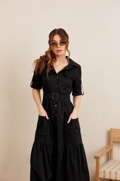 Платье AMORI 1004 черный - фото 2