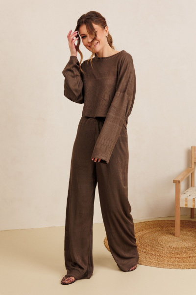 Свитшот AMORI 6504 коричневый - фото 6