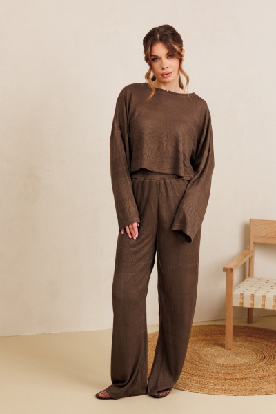 Свитшот AMORI 6504 коричневый - фото 2