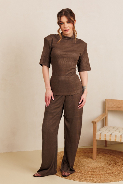 Свитшот AMORI 6505 коричневый - фото 7