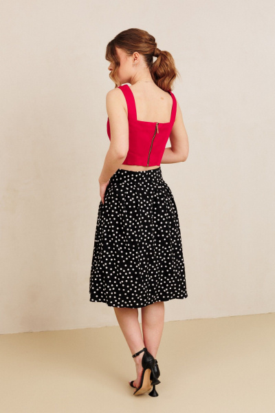 Топ, юбка AMORI 7101 красный-черный - фото 6