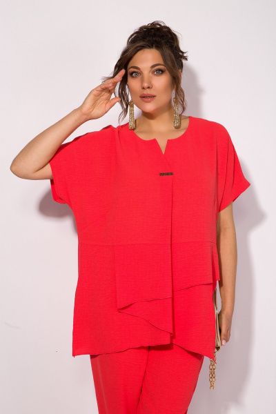 Брюки, туника Liliana 1525 красный_коралл - фото 5
