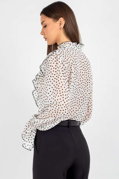 Блуза VIZAVI 744.1 черно-белый_горох - фото 8