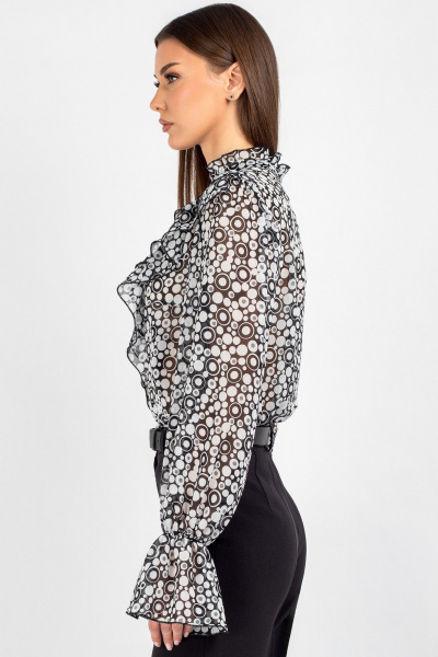 Блуза VIZAVI 744 черно-белый - фото 10