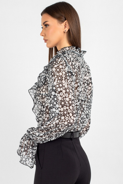 Блуза VIZAVI 744 черно-белый - фото 8
