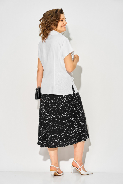 Блуза, юбка Liliana 1534 белый+черный - фото 8