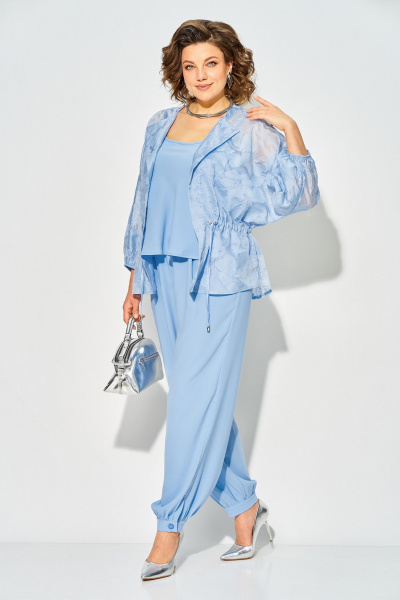 Блуза, брюки Liliana 1535 голубой - фото 7