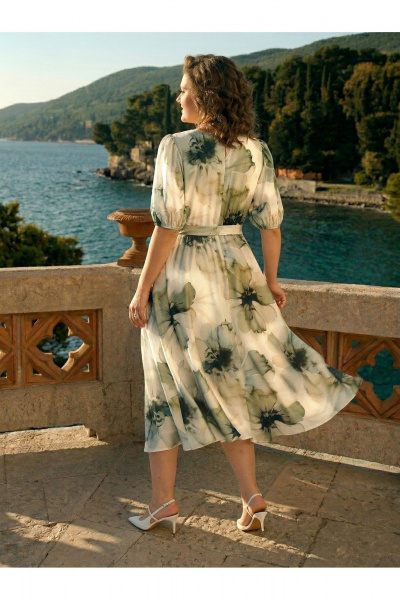 Платье Liliana 1536 олива - фото 4