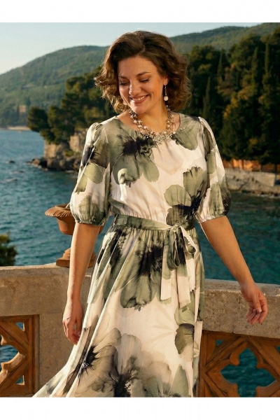 Платье Liliana 1536 олива - фото 3