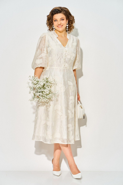 Платье Liliana 1537 экрю - фото 1