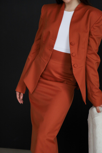 Жакет 16:48 2ПШ4 терракот - фото 7