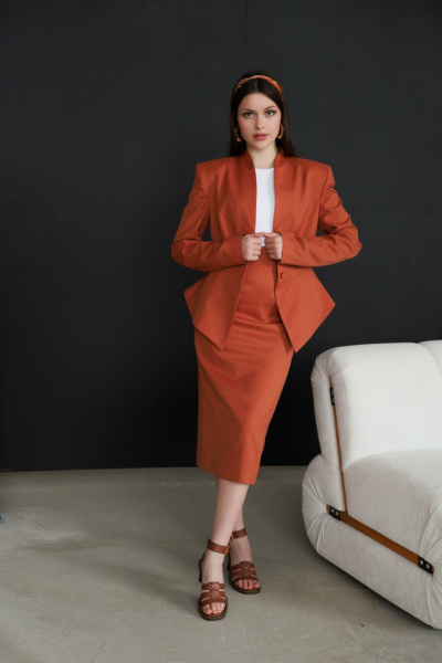 Жакет 16:48 2ПШ4 терракот - фото 6