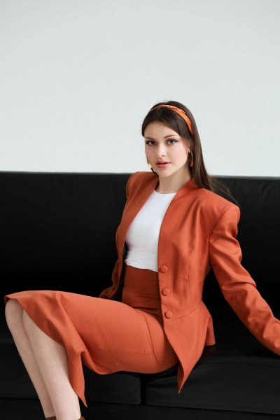 Жакет 16:48 2ПШ4 терракот - фото 5