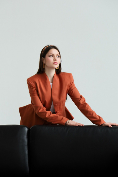 Жакет 16:48 2ПШ4 терракот - фото 4