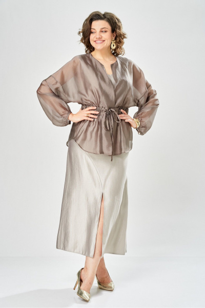 Блуза, топ, юбка Bonna Image 1052 молочный - фото 9