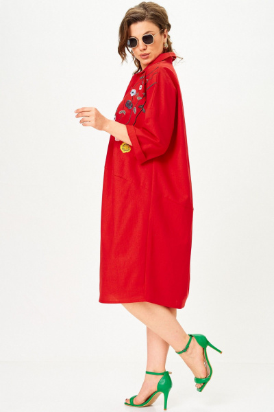 Платье SOVA 11318 красный - фото 7