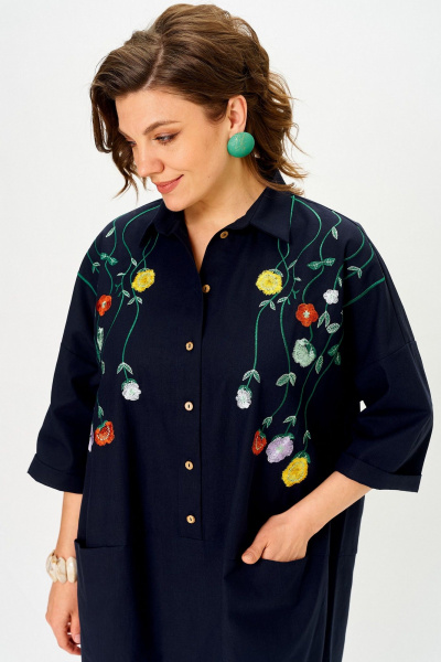 Платье SOVA 11318 синий - фото 7