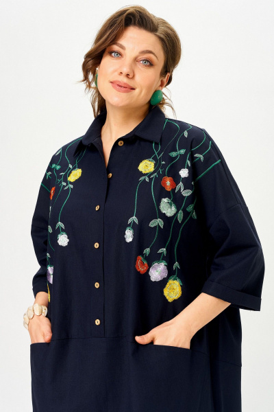 Платье SOVA 11318 синий - фото 6