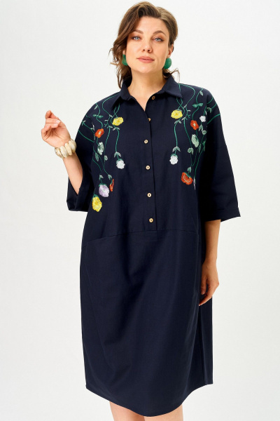 Платье SOVA 11318 синий - фото 5