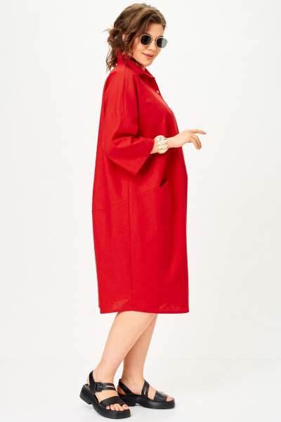 Платье SOVA 11329 красный - фото 6