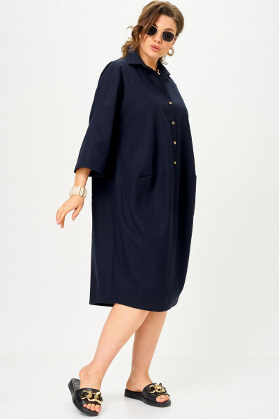 Платье SOVA 11329 синий - фото 4