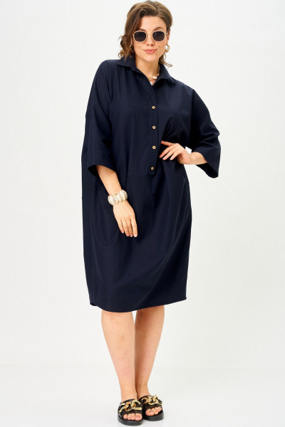 Платье SOVA 11329 синий - фото 3