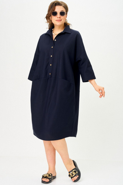 Платье SOVA 11329 синий - фото 2