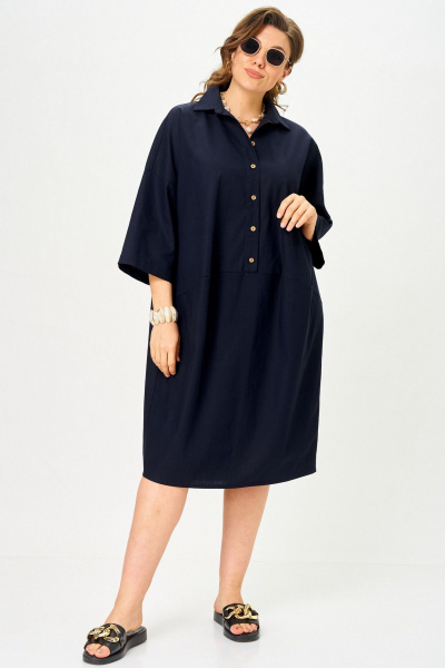 Платье SOVA 11329 синий - фото 1